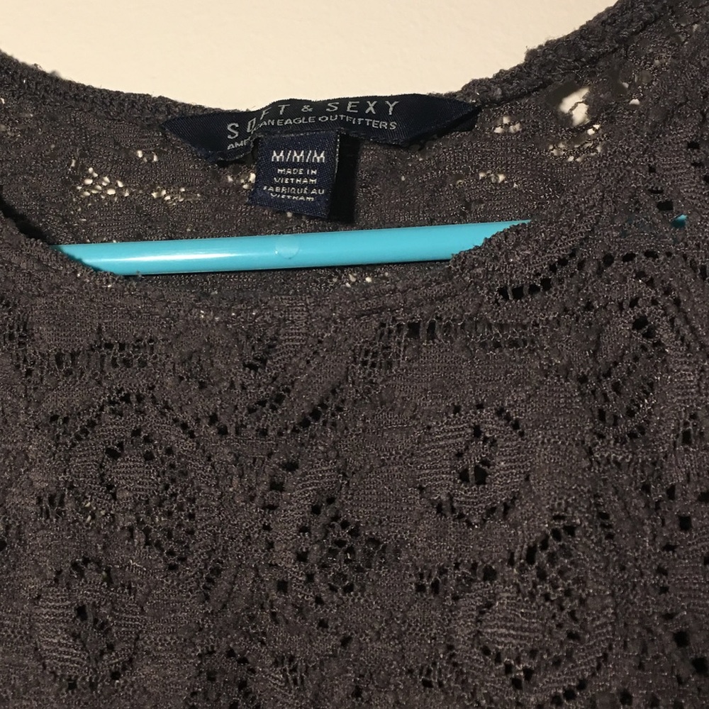 Grey Tank top with floral designs on fabric!